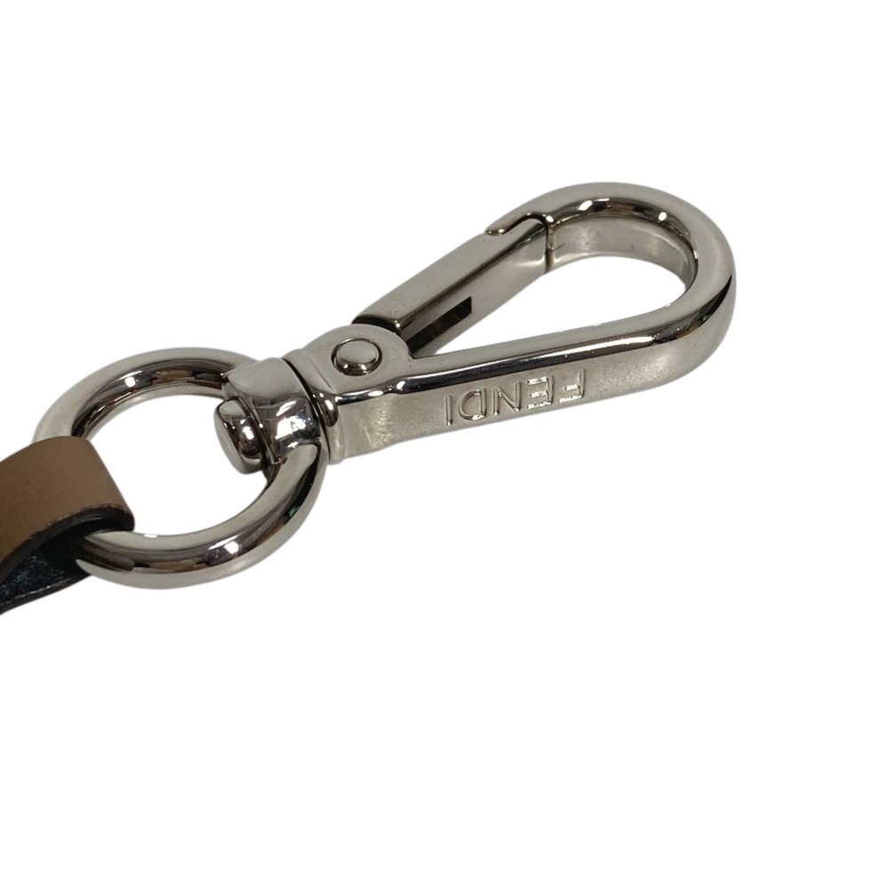 FENDI Zucca FF Logo Measuring Tape Scale Accessory Bag Charm Keychain Leather... - Picture 4 of 7